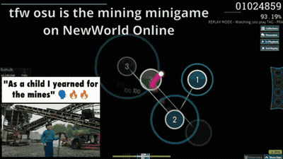 Tfw Osu Is The Mining Minigame On New World Online GIF