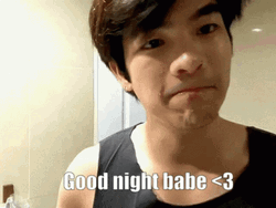 Thai Actor Mile Phakphum Good Night Babe  GIF