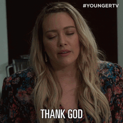 Thank God Relieved Hillary Duff GIF
