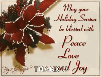 Thank You And Merry Christmas Animated Wishes GIF