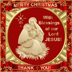 Thank You And Merry Christmas Blessing  GIF