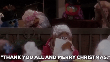 Thank You And Merry Christmas Grandmother Puppet GIF
