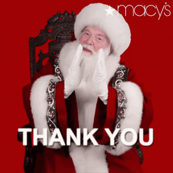 Thank You And Merry Christmas Macy Santa Claus  GIF