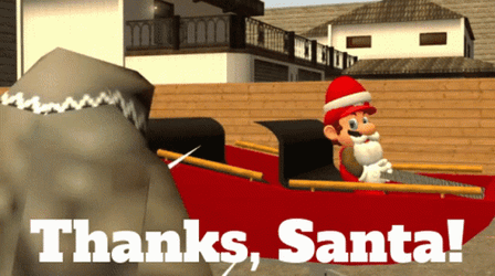Thank You And Merry Christmas Mario Santa GIF