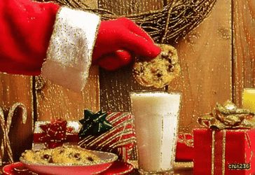 Thank You And Merry Christmas Milk And Cookies GIF