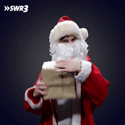 Thank You And Merry Christmas Santa Gift GIF