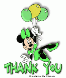 Thank You Animated Blingee Minnie St Patrick's Day GIF