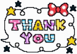 Thank You Animated Colorful Text GIF