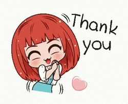 Thank You Animated Cute Blonde Girl GIF