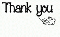 Thank You Animated Hanging Cat GIF