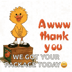 Thank You Animated We Got Your Package Today GIF