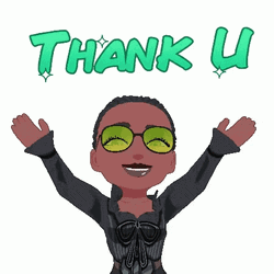 Thank You Animated Woman With Shades GIF
