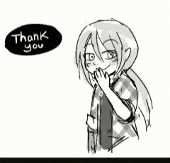 Thank You Asl Girl Sketch  GIF