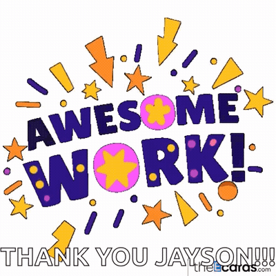 Thank You Card Saying Awesome Work GIF