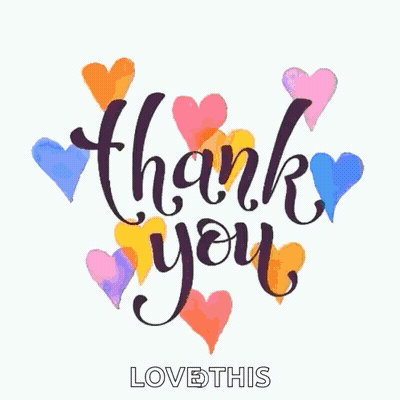 Thank You Card With Hearts GIF