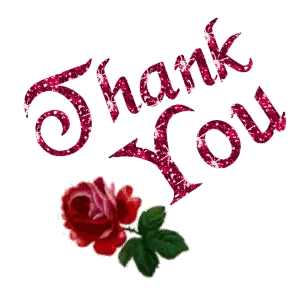 Thank You Card With Red Rose Sticker
