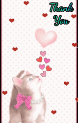 Thank You Cat Flying Kiss GIF
