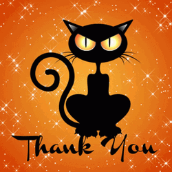 Thank You Cat Orange Halloween GIF
