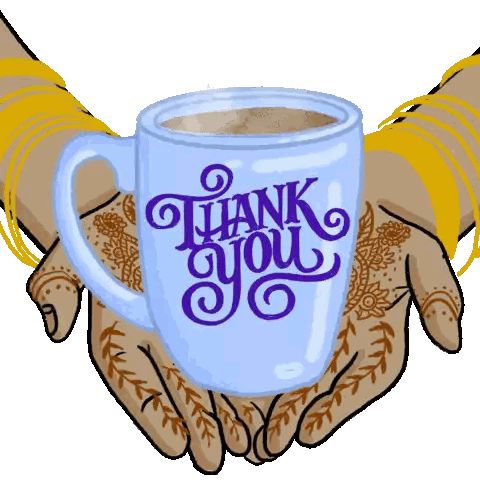 Thank You Coffee Mug Sticker