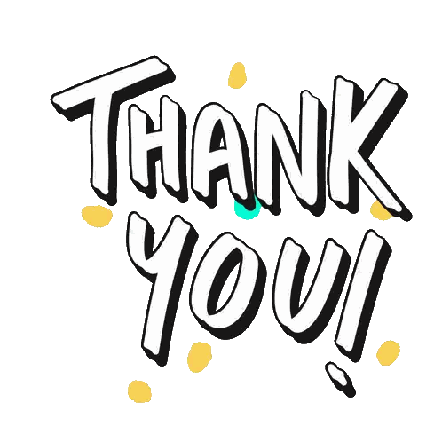 Thank You Colorful Graphic Sticker