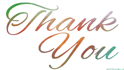 Thank You Colorful Lettering Sticker