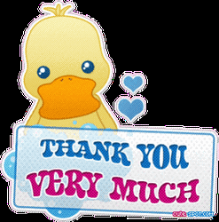 Thank You Cute Adorable Duckling Fun Art  GIF