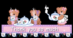 Thank You Cute Bear Having Tea Party