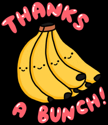 Thank You Cute Bunch Of Bananas Animation