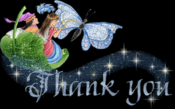 Thank You Cute Shimmering Fairies Visual Art GIF