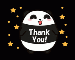 Thank You Cute Spinning Animated Panda