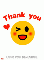 Thank You Emoji Winking And Blushing