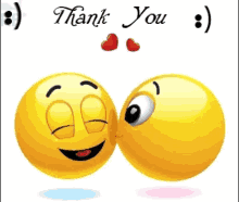 Thank You Emojis Kissing Cheek With Hearts