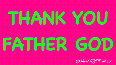 Thank You Father God In Green Letters GIF
