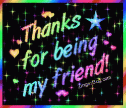 Thank You For Being A Friend Glitters Effects GIF