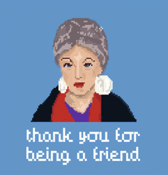Thank You For Being A Friend Logo With Woman GIF