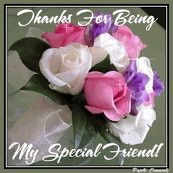 Thank You For Being A Friend With Flowers GIF