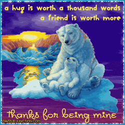 Thank You For Being A Friend With Snow Bears GIF