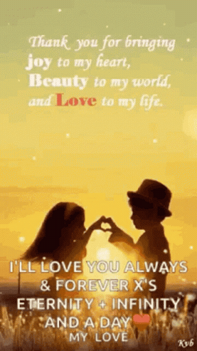 Thank You For Bringing Joy To My Heart , Beauty To My World And Love To My Life . GIF