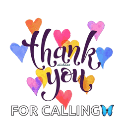 Thank You For Calling Colorful Hearts GIF