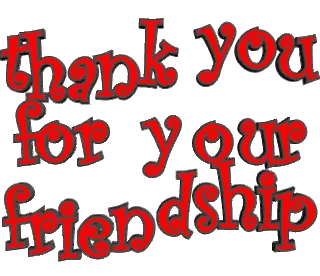 Thank You For Friendship Sign Sticker
