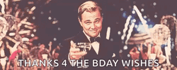 Thank You For The Birthday Wishes Leonardo DiCaprio GIF