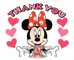 Thank You For The Birthday Wishes Minnie Mouse GIF