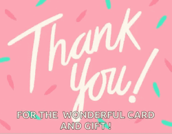 Thank You For The Birthday Wishes Pink Background GIF