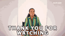 Thank You For Watching Marie Claire Model GIF