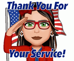 Thank You For Your Service Avatar Salute GIF