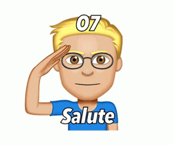 Thank You For Your Service Blonde Salute GIF