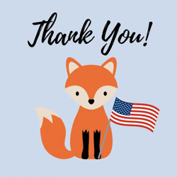 Thank You For Your Service Fox US Flag GIF