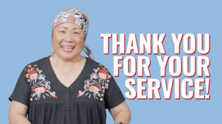 Thank You For Your Service Heart Hand GIF