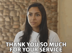 Thank You For Your Service Michelle Khare GIF