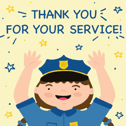 Thank You For Your Service Police GIF